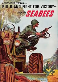 U.S. Navy SeaBee Recruiting Poster circa 1941